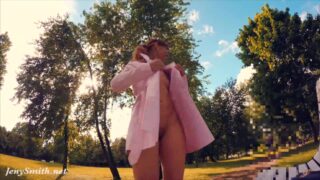 jeny smith fully naked in a park got caught Nude Video